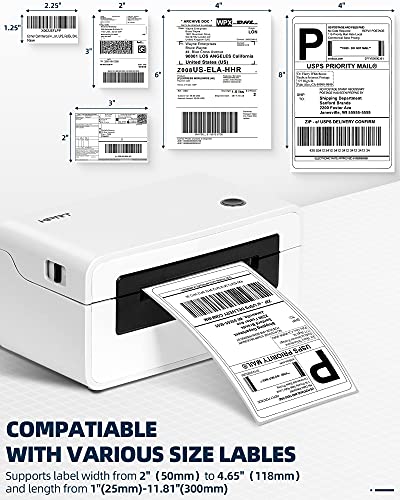 HPRT Label Printer-150mm/s High Speed Printer, Commercial Direct Thermal Label Maker,Compatible with Amazon, Ebay, Etsy, Shopify and FedEx, One Click Setup on Windows and Mac