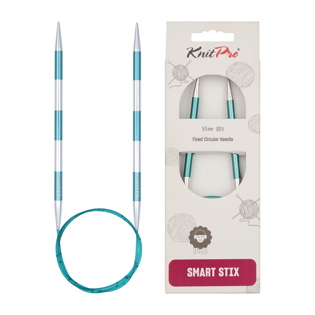 KnitPro Smartstix Fixed Circular Needles 32" (80cm) | 5.50mm