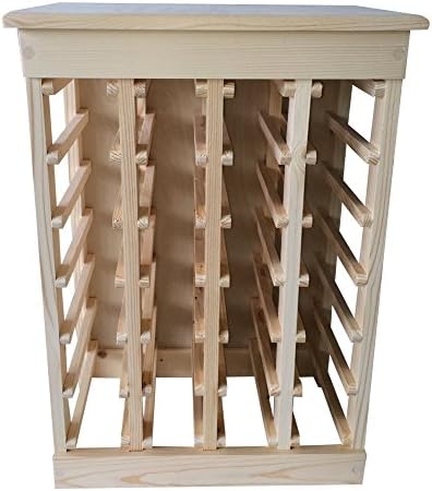 Radel Wood Products Pine Wine Rack with Solid Top, 24 Bottle
