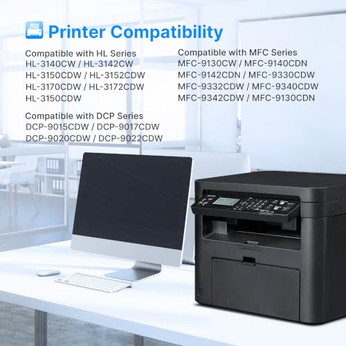 LxTek Toner Cartridges 5 Pieces Compatible with Brother TN-241 TN-245 TN-242 TN-246 for Brother MFC-9332CDW DCP-9022CDW HL-3142CW MFC-9142CDN HL-3152CDW MFC-9140CDN MFC-9342CDW DCP-9017CDW 9020CDW HL-3140CW