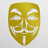 Anonymous Mask Gold Vinyl Decal | Anonymous