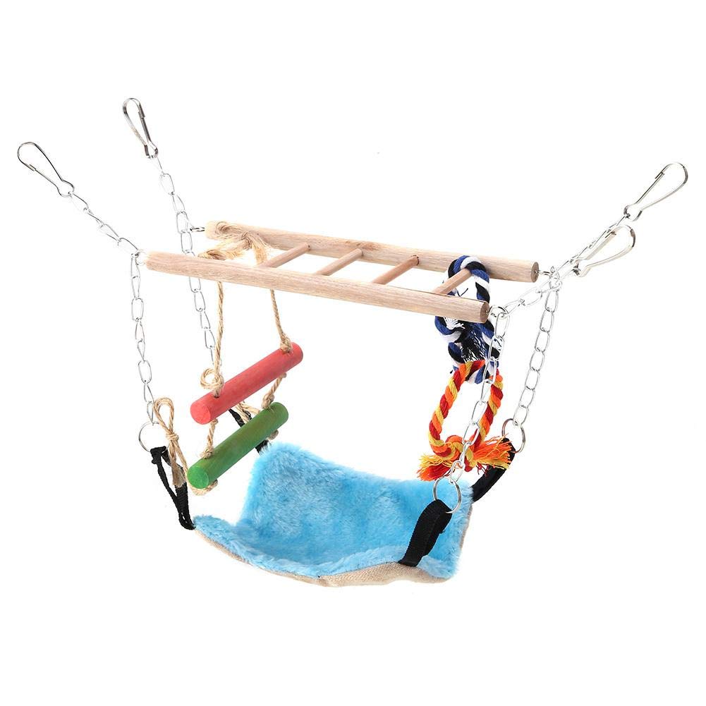 Hamster Swing Small Animal Suspension Bridge Squirrel Hanging Bed Hammock Stair Ladder Toy for Gerbil Rat Mouse Bird Parrots