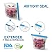 Reusable Silicone Food Storage Bags LARGE SIZE 50 OZ By OriganicsPro-BPA Free-Eco Friendly-Dishwasher Refrigerator Microwave Safe-Airtight Zip Seal-No Stain-Easy Slider-Versatile Vacuum Preservation