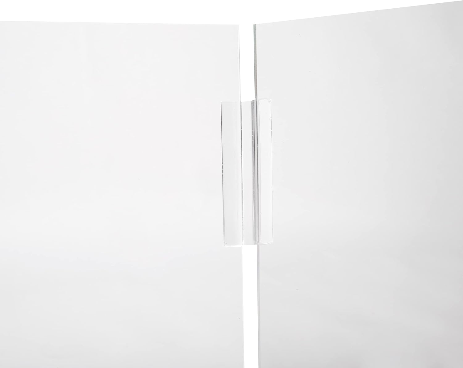 Mind Reader Folding Acrylic Sneeze Front Desk Cough Guard, Protective Clear Panel for Cashiers, Reception, Checkout Stations, 18 x 24: Home & Kitchen