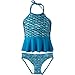Fin Fun Peplum Tankini Set, Tidal Teal Top, Tidal Teal Bottoms, Girl's X-Large