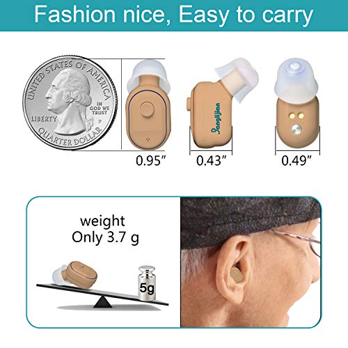 Banglijian Hearing Amplifier Rechargeable for Adults Seniors, Contact Charging Box