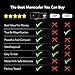Monocular Telescope 12x50 High Power Waterproof Monocular Scope with Phone Mount & Tripod Monocular Compact Fogproof Shockproof Scope BAK4 Prism FMC Monoculars for Adults Hunting Camping Travelling