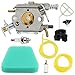 Harbot 545081885 Carburetor with Gas Cap Air Filter Tune Up Kit for Poulan Pro 1900 1950 1975 2050 2055 2075 2150 2155 2175 2250 2375 2450 2550 PP220 PP221 PP230 PP260 WT-891 WT-324 WT-391 Chainsaw