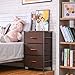 ROMOON Dresser for Bedroom, 3 Drawer Dresser, Fabric Storage Dresser with Removable Drawers Organizer Unit for Bedroom, Closet, Entryway, College Dorm Office (Brown)