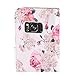 UrSpeedtekLive Galaxy S8 Case, Galaxy S8 Wallet Case Folio Flip Premium PU Leather Case Cover with Card Holder Slot Pockets, Wrist Strap, Magnetic Closure for Samsung Galaxy S8 (2017),Flower 2