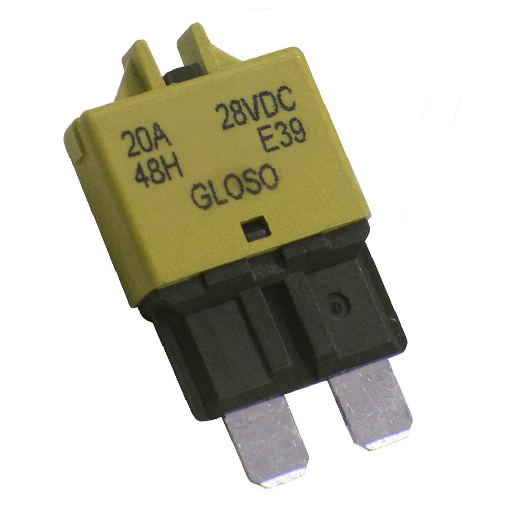 RKURCK 12V-28V DC Manual Reset Low Profile ATC Circuit Breaker Resettable Blade Fuse 20A