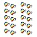 MG Gay Pride Jewelry Stainless Steel Rainbow Striped Round Dot Stud Earrings for Men Women,Gay and Lesbian Pride Earrings