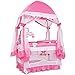 BABY JOY 4 in 1 Pack and Play with Adjustable Net, Portable Nursery Center Playard with Bassinet, Changing Table, Infant Baby Playard with Music Player, Carrying Bag