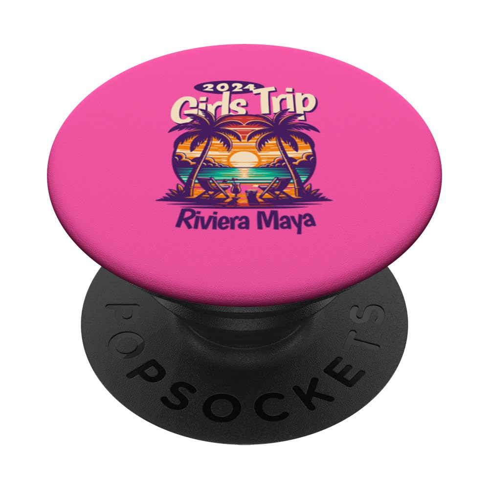 Riviera Maya 2024 Girls Trip Paradise Tee PopSockets Swappable PopGrip