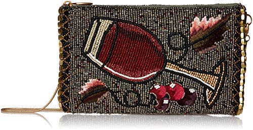 Mary Frances Vino Beaded-Embroidered Wine Glass Crossbody Phone Bag, Multi