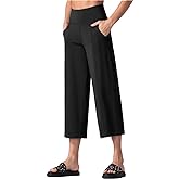 THE GYM PEOPLE Womens' Yoga Pants with Pockets and Tummy Control High Waist in Flare Crop