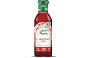 Walden Farms Strawberry Syrup – Perfect for Desserts, Smoothies, Breakfast – Zero Calorie, Sugar-Free, Low Carb, Keto-Friendly, Gluten-Free, Vegan, 12 oz Bottles