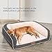 EMME Pet Bed Sofa-Style Orthopedic Dog Beds Removable Cover Ultra Plush Deluxe Couch for Large Dogs (Grey, Medium)thumb 4