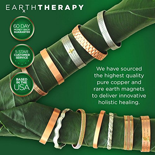 Copper Magnetic Bracelet for Arthritis Pain Relief & Carpal Tunnel - Stylish Pure Copper Bracelet for Men & Women - Stronger Magnet Strengths for 2018