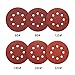 61Pcs Sanding Discs Set, Drillpro 60pcs 5 Inch 8 Holes Hook and Loop, 60/80/120/180/240/320 Grit Sandpaper + 1 Piece PU Backing Pad for Random Orbital Sander