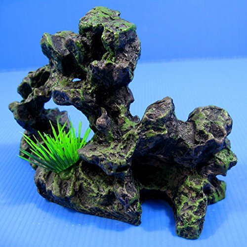 Rock cave ruins Aquarium Ornament Decoration Decor 6.9" X 2.5" X 4.3" stone HIDE