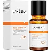 Toner for Face, LANEBNA Glow Recipe Toner, Gentle Face Toner & Pore Minimizer with Vitamin C, Niacinamide for Hydrated, Supple Skin - Vegan, Alcohol Free