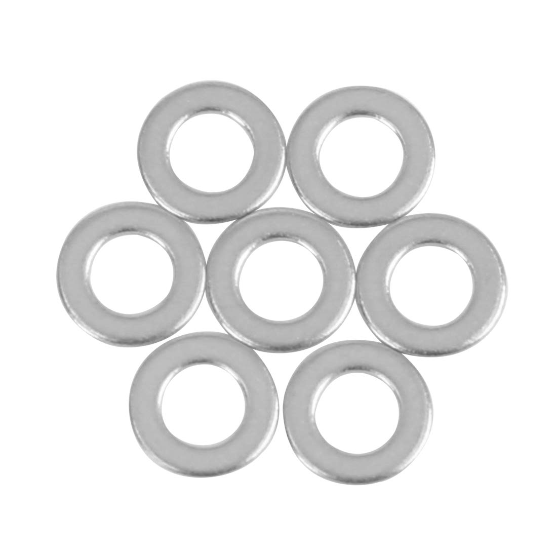 X AUTOHAUX 110pcs M4 x 8x0.5mm Stainless Steel Flat Washer Car Fastener Gaskets