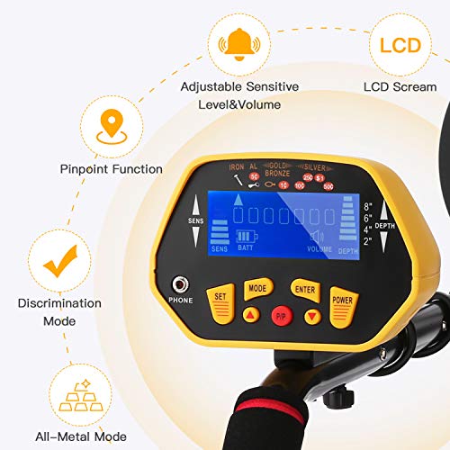 Noeler Metal Detector,High Accuracy Detector with Pinpoint Function,Professional Waterproof Metal Detectors for Adults and Kids (Size 1)