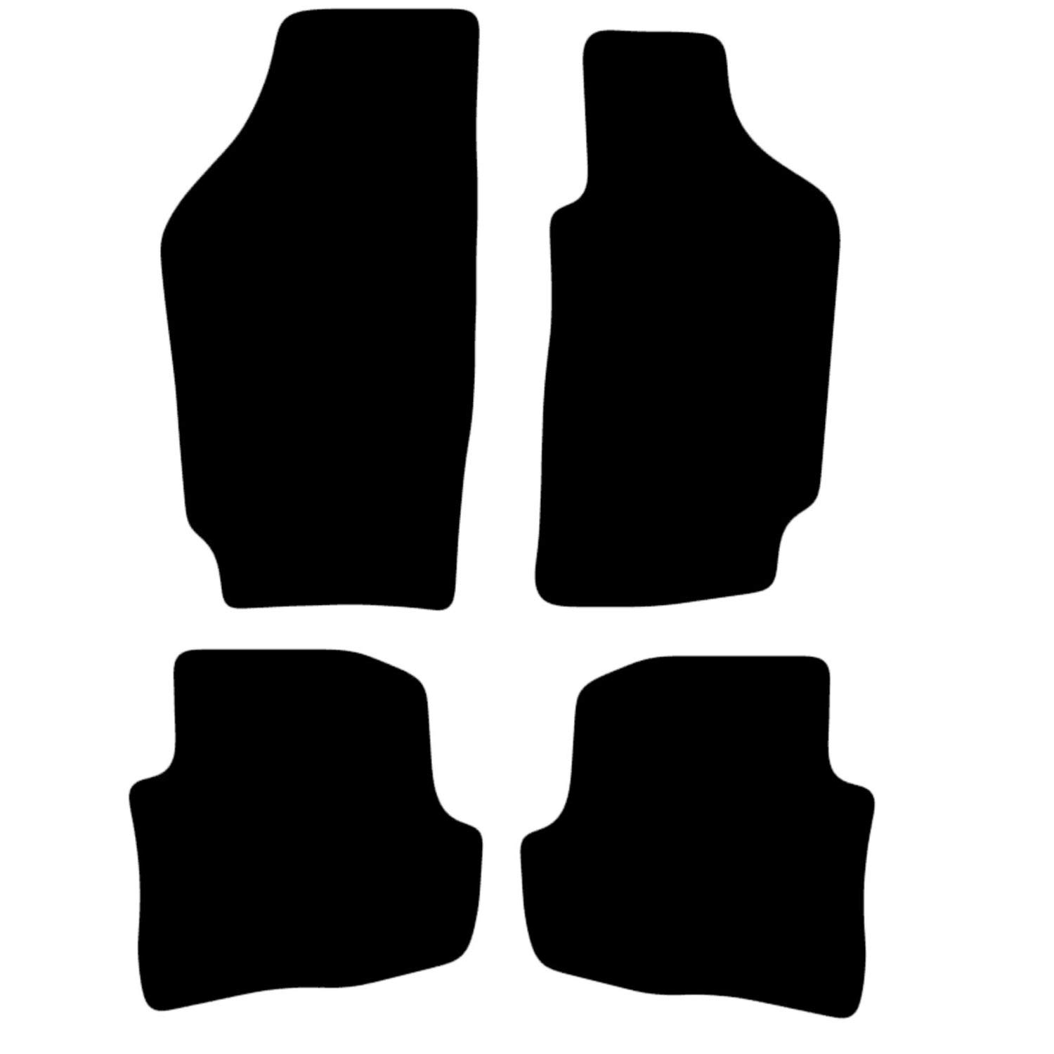 Carsio Carpet Car Mats For VW Fox 2006 Onwards Tailored Fit Floor Mat Complete Accessory Black Custom Fitted - All Weather, Anti-Slip Backing & Black Trim