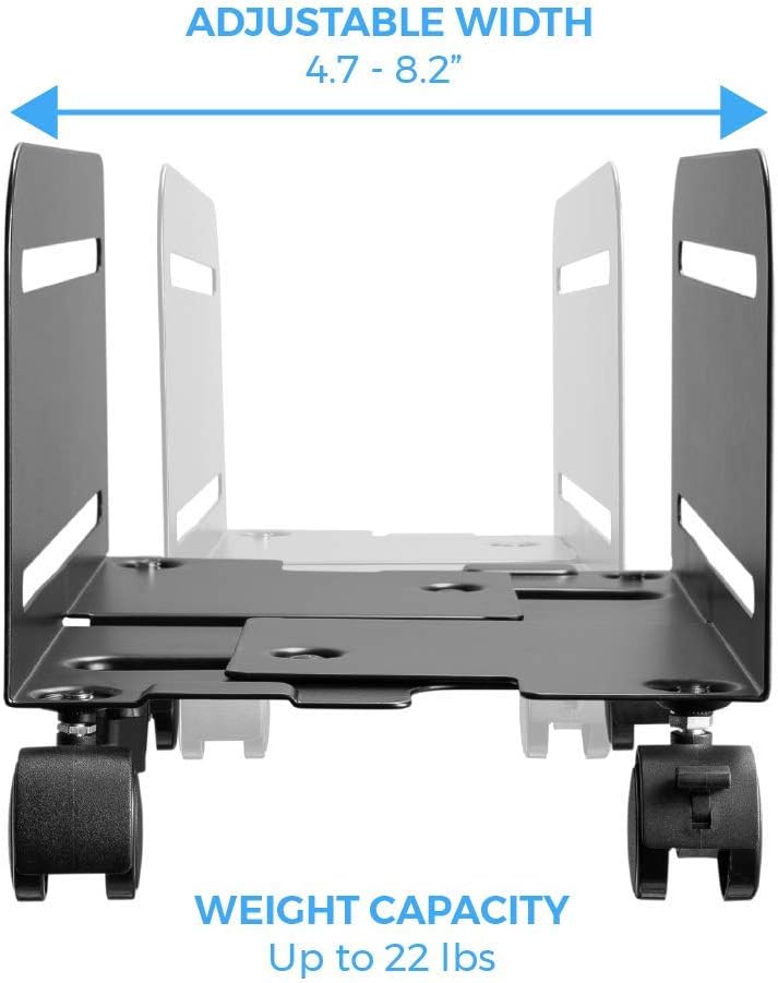 HumanCentric PC Stand – Computer Tower and CPU Stand Cart | Adjustable and Mobile PC Holder with Wheels : Office Products