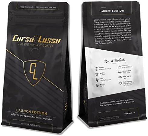 Corsa Lusso: The Enthusiast Coffee, Whole Bean, 12oz - Launch Edition - Cars &amp; Coffee, Coffee for Car Enthusiasts, Specialty Coffee, Great Gift for Car Lovers!