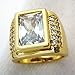 Wayne-Size 8-15 Jewelry Man's AAA Sapphire 18K Gold Filled Ring R199 (10)