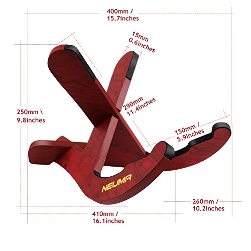 NEUMA Guitar Stand Wooden Musical Instrument Stand Portable Stand for Acoustic Electric Classical Guitars Bass Banjo