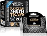 Dr. Killigan's Premium Pantry Moth Traps with Pheromones Prime | Safe, Non-Toxic with No Insecticides | Sticky Glue Trap for Food and Cupboard Moths in Your Kitchen | Organic (20, Black)