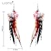 Lureme Bohemian Style Multicolor Pheasant Feathers Hook Dangle Earrings for Women Girls Teens (02003502)