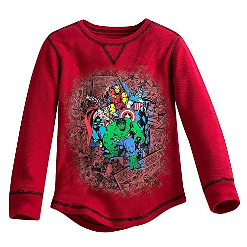 Disney Store Marvel Avengers Boy Long Sleeve Thermal Shirt Size 5/6