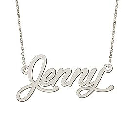 BYBWBL Jenny Name Pendant Necklace Silver Color
