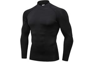 SPVISE Men's Compression Shirts Long Sleeve Active Workout Running Gym T-Shirt Tops Cool Dry Athletic Base Layer Undershirts