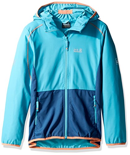 Jack Wolfskin Girls Turbulence Jacket Lake Blue Size 128