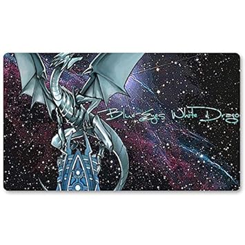 Blue Eyes White Dragon - Brettspiel Yugioh Spielmatte Spiele Tischmatte Größe 60x35cm Mousepad MTG Spielmatte für Yu-Gi-Oh! P