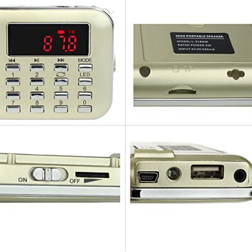 TIVDIO-L-218-Portable-AMFM-Transistor-Radio-with-Mp3-Music-Player-Speaker-Support-Micro-IF-Card-Gold