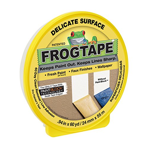 FrogTape Delicate Surface Painting Tape, 0.94 in. x 60 yd. Roll, Yellow (280220)