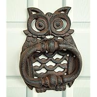MWW Owl Cast Iron Door Knocker Set of 2