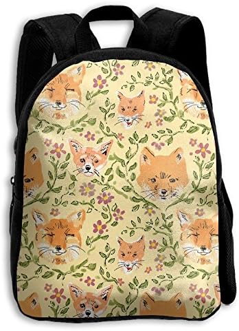 NHRTYHFWDG Customized School Backpack Foxes And Spring Flowers(4190) Childrenâ€s Backpack,Shoulders Bag,Casual Backpack,Travel Backpack