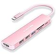 LENTION 7 in 1 USB C Hub with 4K@60Hz HDMI, Dual Card Reader,100W PD,USB 3.0 & 2.0 Compatible 2025-2016 MacBook Pro, New Mac 