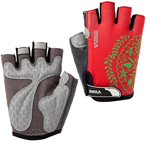 sibeidi SBD VEBE Womens Sports Professional Non-Slip Biking Riding Gloves Cycling Accessaries,Red,S by