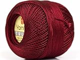 Burgundy Yarn Art Tulip Size 10 Microfiber Thread - 50 Gram, 273 Yards