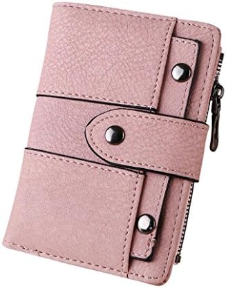 Sumen Women Girls Short Wallet Small Coin Purse ID Card Case with Zipper & Hasp