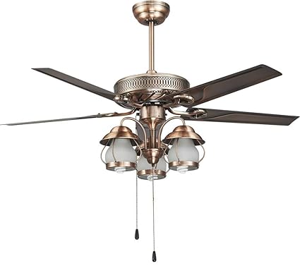 Buy Kanz Enterprises Antique Ceiling Fan With 5 Metal Blades Led