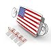 AUTOBOXCLUB EZ Pass Holder/Toll Pass Holder for Most US States/Toll Pass Windshield Mount/Easy to Install and Remove/with 4pcs Toll Pass Mounting Strips/UV-Protective (US Flag)